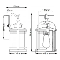 Booker 28cm utelampa