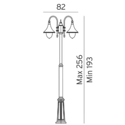 Firenze 255cm stolpe