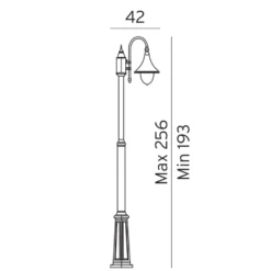Firenze 255cm stolpe