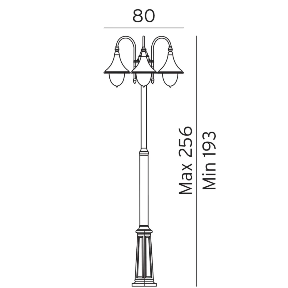 Florence 255cm stolpe