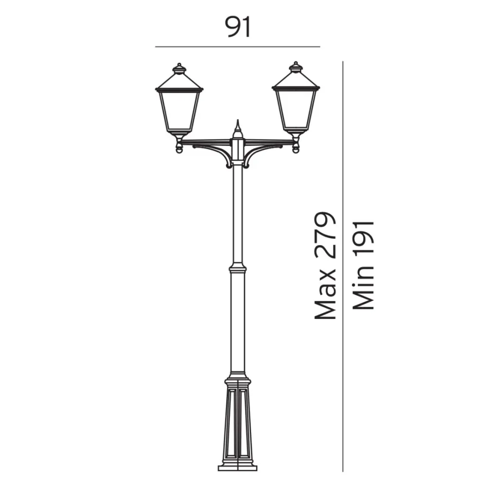 London 280cm stolpe