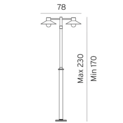 Lund 230cm stolpe