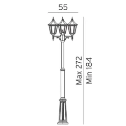 Modena 272cm stolpe